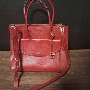 Michael Kors Cherry Red Satchel
